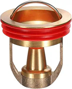 uxcell Shower Floor Drain Core, Shower Floor Drain Backflow Preventer Odor Proof with Rubber Ring Suitable for Home Bathroom Kitchen Basement(Gold Tone, Copper)