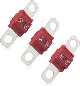 3PCS AMI/Midi Fuse, High Current 50A, for Cars, Buses, Trucks, Caravans, Construction Vehicles, Passenger Car, Electrocar Golf Cart, Motorhome
