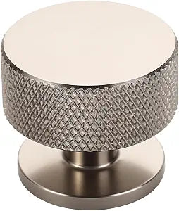 Alzassbg 1-1/4" Brushed Satin Nickel Round Cabinet Knobs 10 Pack, AL6023SN
