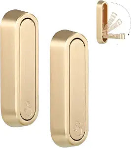Dntorx Folding Coat Hooks, 2 Pcs Foldable Gold Wall Hooks Heavy Duty Foldable Hook Bathroom Towel Hooks Robe Hooks Wall Mounted for Hanging Coat Towels Clothes Hat Bags Keys
