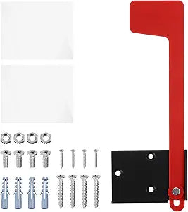 Mailbox Flag Replacement, Universal Mailbox Flag Kit with Mounting Hardware, Sturdy Weatherproof Signal Flag for Residential Home Rural Mailbox Repair