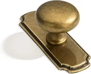 2 Pack 1-1/4Inch(32mm) Antique Brass Cabinet knobs with Backplate
