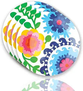 French Bull Plates - 4 Piece Set - 11 inch Melamine Dinner Plate Set - Melamine Dinnerware for Indoor and Outdoor - Sus