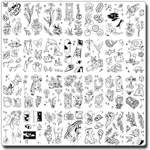 CHARLENT 56 Sheets Temporary Tattoos for Adult