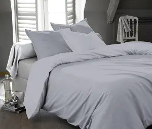Oversized King Duvet Cover 1000 Series Egyptian Cotton, 3PC, Silver Grey