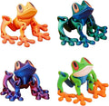 4pcs 3D Printed Magnetic Frog, 3DPrinted Frog Fridge Magnets,RealisticJointed Jumping Frogs Model, FrogRefrigerator Magnets Decor,for Home Office Deco