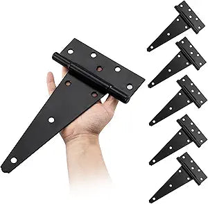 HOME MASTER HARDWARE 10" Heavy Duty Gate Hinges, 6 Pack T Strap Hinges