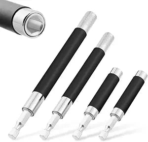 Drill Bit Holder 3.1/4.7/5.5, Drill Bit Extension 4 Pcs, Magnetic Bit Holder 1/4 Hex, Drill Extension Bit Holder Carbon Steel with Telescopic Sleeve for Screwdriver Bit Nut Socket by XIOGZAXI
