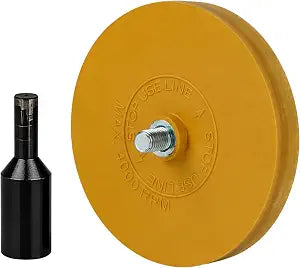ABN Rubber Eraser Wheel 4in Pad & Adapter 1-Pack  Pinstripe, Adhesive Remover, Vinyl Decal, Graphics Removal Tool