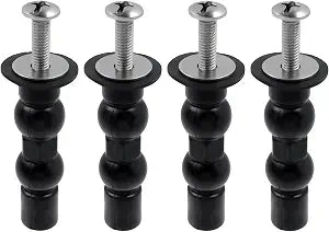 4 Pack Top Mount Toilet Seat Hardware Replacement, Toilets Seat Expansion Screw, Expanding Rubber Bolt Top Nuts Set for Mount Toilet Seats Tightening