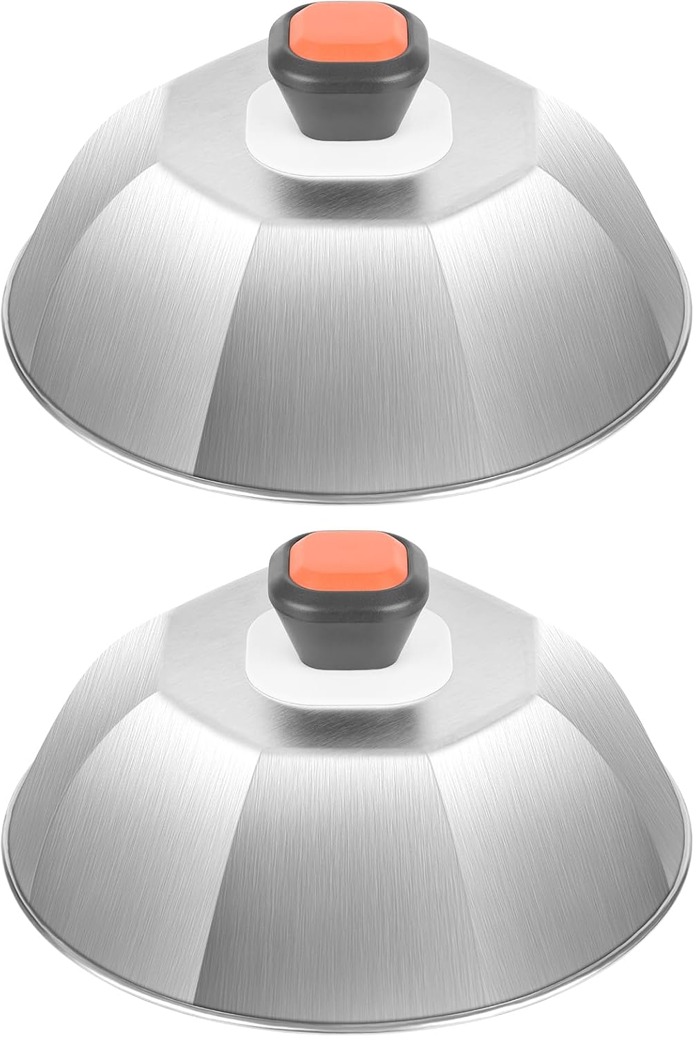 Cheese Melting Dome Set of 2, Stainless Steel 9" Griddle Melting Cheese Dome Wok Lids, Basting Cover for Griddle - Griddle Accessories for Outdoor & Indoor