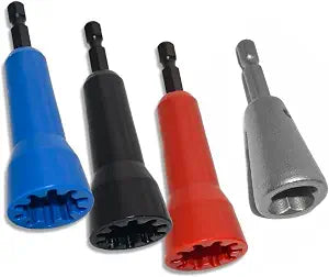 4 Pcs Heavy Duty Wire Nut Twister, Wire Connector Driver with 1/4"