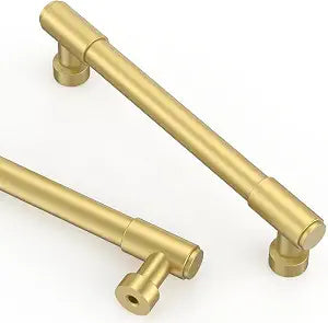 Asidrama Brushed Gold Kitchen Cabinet Pulls,5 Inch,10 Pack