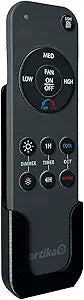 Wall Holder Mount for ARTIKA Ceiling Fan Remote (3D Printed in the USA) (Black)