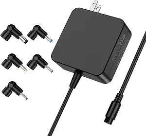 Easy Style 65W Laptop Replacement Charger 5 Round Tips Compatible with ASUS VivoBook, ZenBook, Chromebook, TransformerBook, EeeBook 19V 3.42A Universal AC Power Adapter