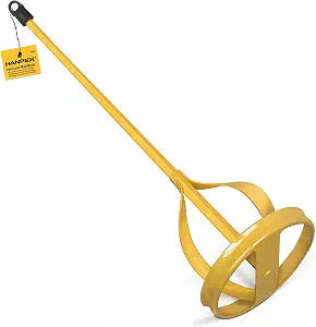 Hanpex Paint and Mud Mixer, Paint Stirrer for Drill in 1 to 5 Gallon Bucket, Suitable for all Standard Drill Bits, Hex Head Anti-slip, Easy Clean, Painting and Plastering Mixer Stirrer Tool (Yellow)