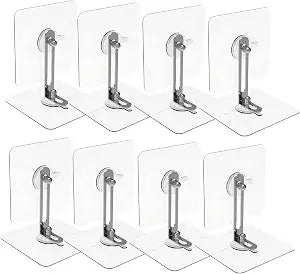 8Pcs Adhesive Furniture Wall Anchors No Drill Furniture Anti Tip Stickers for Bookcase Dresser Cabinet Safety and Stability Protection