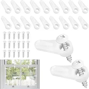 20 Pack Window Screen Clips, PL 7909 Window Screen Retainer Clips with Screws, Window Screen Holder Clips for Securing Window Screens and Storm Windows, White