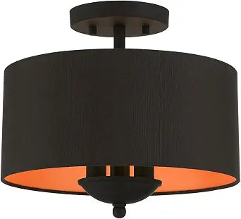 Livex Lighting 3-Light Ceiling Mount, Black