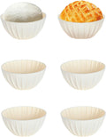 Mini Banneton Basket,6 Pcs 5 Inch Small Sourdough Banneton Bread Proofing Basket Set Round Proofing Bowl for Sourdough Loaf Pans Bread Baking Supplies (Beige)