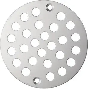 Round 4 Inch Screw-in Floor Drain Cover, 4 Inch Shower Drain Cover Stainless Steel Strainer Covers Replacement Shower Drainer Grate Easy-to-Install Replacement