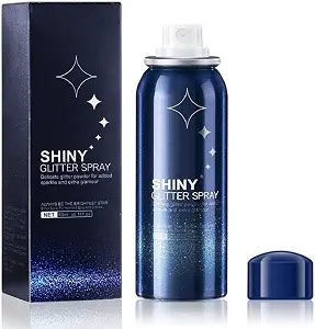 Body Glitter Spray, Perfect Body Shiny for Music Festival Rave Stage Makeup Hair and Face Shimmer Glitter Spray. 2.11 Oz
