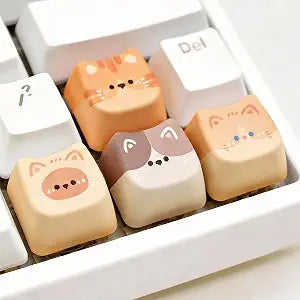 Artisan Keycaps, 4 Keys Cute Custom Cap for MX Keyboard (Cat Set)