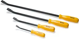 Titan 17101 4 pc. Pry Bar Set, Includes 8-Inch, 12-Inch, 18-Inch, and 24-Inch Pry Bars