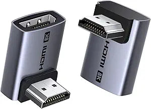 UGREEN 10K 8K@60Hz HDMI 2.1 Right Angle Male to Female Adapter 2 Pack