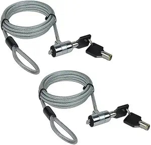 AOMGD 2Pcs 6 feet Laptop Lock Notebook Security Cable Lock