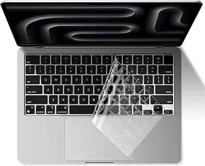 EooCoo Keyboard Cover Skin for MacBook Neo, Pro 14/16, Air 13/15, Clear