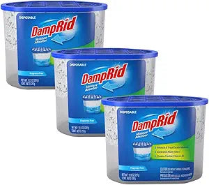 DampRid Fragrance Free Disposable Moisture Absorber - 10.5 oz. Each - 3 Pack  Attracts & Traps Excess Moisture, Eliminates Musty Odors, Creates Fresher, Cleaner Air White