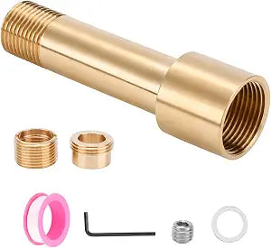 Brass Tub Spout Adapter Kit, Compatible with American Standard Front Thread Tub Faucet Extender Fits 1/2" Copper Pipe 1/2" & 3/4" IPS Work with Diverter & Non-Diverter Include Repair Kit Assembly Tool