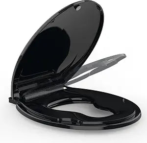 White Elongated Toilet Seat, Slow Close Toilet Cover Seat for Easy Clean and Stain-Resistant