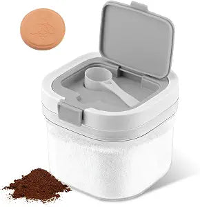 Airtight Brown Sugar Container, with Terracotta Saver & Builtin Spoon