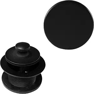 Westbrass A94H-62 1-1/2" NPSM Coarse Thread Twist & Close Bathtub Drain with Illusionary No-Hole Overflow Faceplate, Matte Black