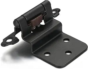 Matte Black Cabinet Hinges, 3/8 Inset, 4 Pack