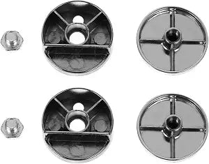 LIFKOME 4 Pack Bathroom Mirror Clip Round Mirror Holder Clips Polished Silver Wall Mount Fasteners 0.98 Screw or Expansion Stopper Installation