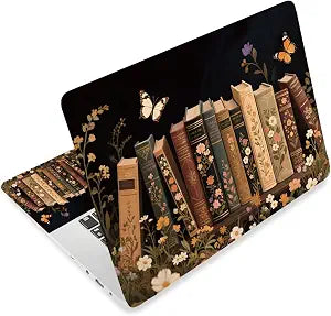 Laptop Skin Sticker Decal PVC Vinyl Quote Sticker Notebook PC Protector Waterproof Scratch Resistant Laptop Skin for 12.1 13 13.3 13.6 14 15 15.3 16 Inch Vintage Book Style