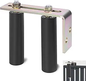 Universal Heavy Duty Slide Gate Guide Roller, 6" Nylon Rollers with Adjustable L Bracket,Gate Roller Guide Gate Support Hardware for Sliding Rolling Gates/Barn Door Guide -1 Kit
