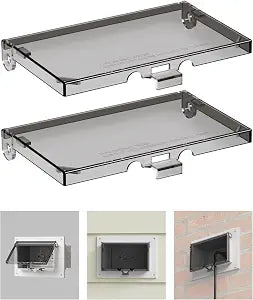 Type 3r Enclosure Cover, DBHC-1 Outdoor Outlet Cover for Wet Locations (Horizontal), Electrical Box Replacement Cover for DBHS1C/DBHR1C/DBHM1C/DBHR141C in Box Electrical Outlet Box - Clear(2-Pack)