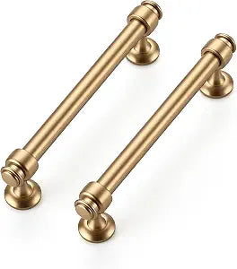 6 Pack Champagne Bronze Cabinet Handles, 5" Hole Center Drawer Pulls