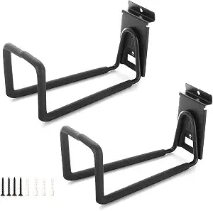 Slatwall Hose Hooks, Heavy Duty Slat Wall Accessory, 2 Pack Black
