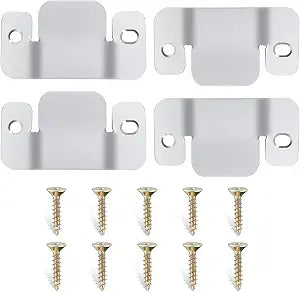 DEEPDREAM 4 Pcs Sectional Couch Connectors Metal Couch Clips Sofa Connector Interlocking Furniture Connector with 10 Pcs Screws