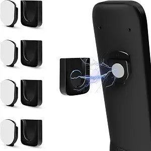 4-Piece Magnetic Remote Control Holder Wall Mount - Self Adhesive Suitable for Tv Backside as Well as Tv Fan and Air Conditioner Remote Controls