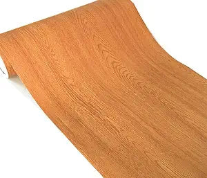 UPREDO Brown Wood Grain Adhesive Paper Wall Paper Vinyl Funitures Dresser Drawer Cabinet Sticker (15.8X79inch, Brown)