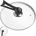Glass Lids For Pots, Pans and Skillets, Available in Small and Large Lid 10.25, 11, 12, 12.5, 13.5 and 14 Inch,Replacement Tempered Clear Glass Lids with Steam Vent,Standable Pan Cover
