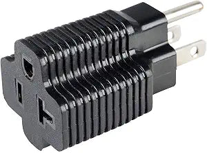 Lightning Bug Plugs 15 Amp Male to 20 Amp Female Plug Outlet 3 Prong Household T-Blade Adapter UL-Listed 120V