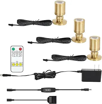 Taysing LED Spot Light Indoor Picture Lights Art Lights Accent Lights Little Spotlight for Painting Picture Plants Jewelry Showcase Model Display Shelves UnderCabinet (Soft White, 3-Pack)