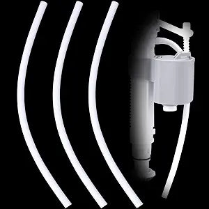 3 Pcs Toilet Refill Tube Replacement, 11.6 Inch White Hose Pipe for Repairing Fixing, Plastic Tubing for Toilet Parts Bathroom Fixtures Home Improvement